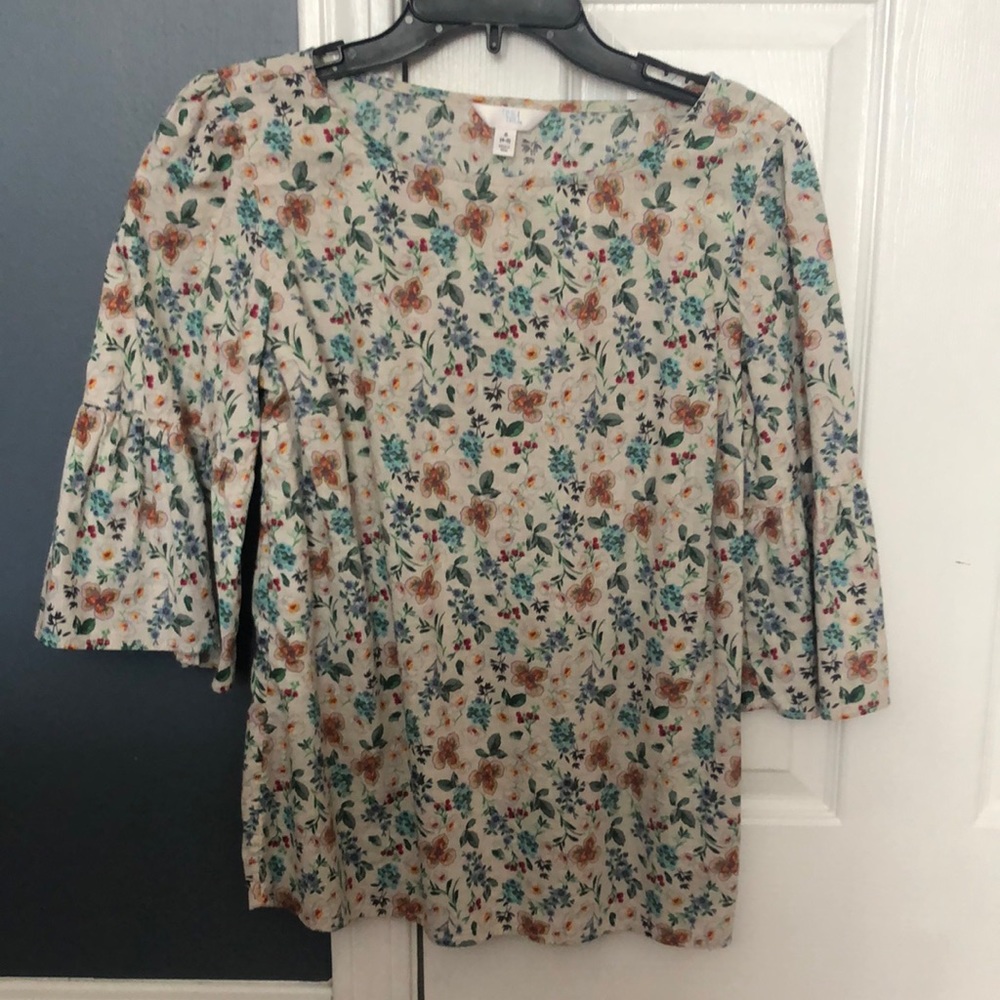 Time and True spring floral top size small 4-6